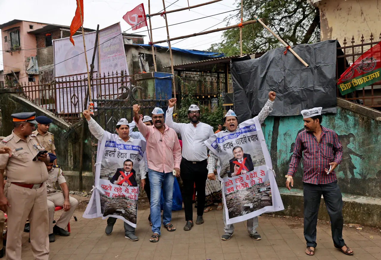 Opposition Rallies as Adani's Mumbai Slum Revamp Sparks Protests
