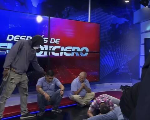 Ecuador’s escalating gang violence is broadcast live to the nation as masked gunmen storm TV studio