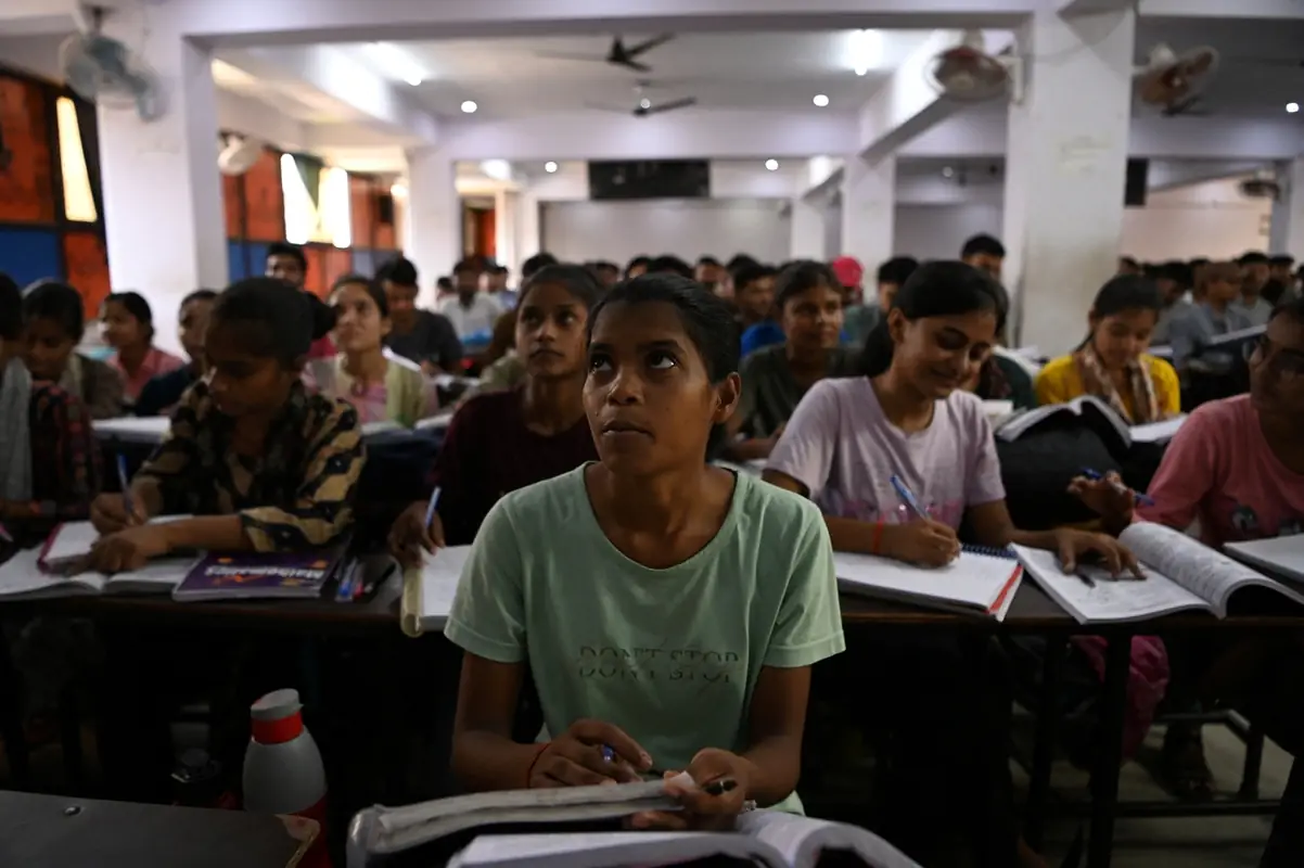 tudents attend a class at Super Climax Academy, a coaching institute training students to prepare for competitive examinations to secure government jobs, in Prayagraj, India, June 21, 2024. REUTERS/Sahiba Chawdhary