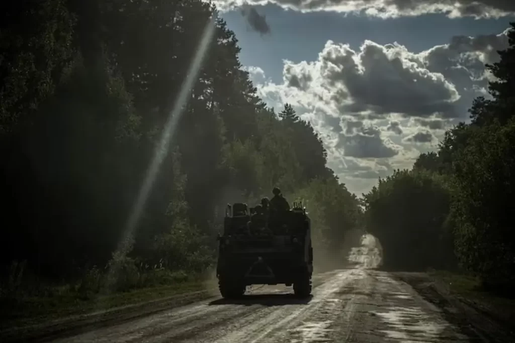 Near the Russian border Sumy region Ukraine August 11 2024