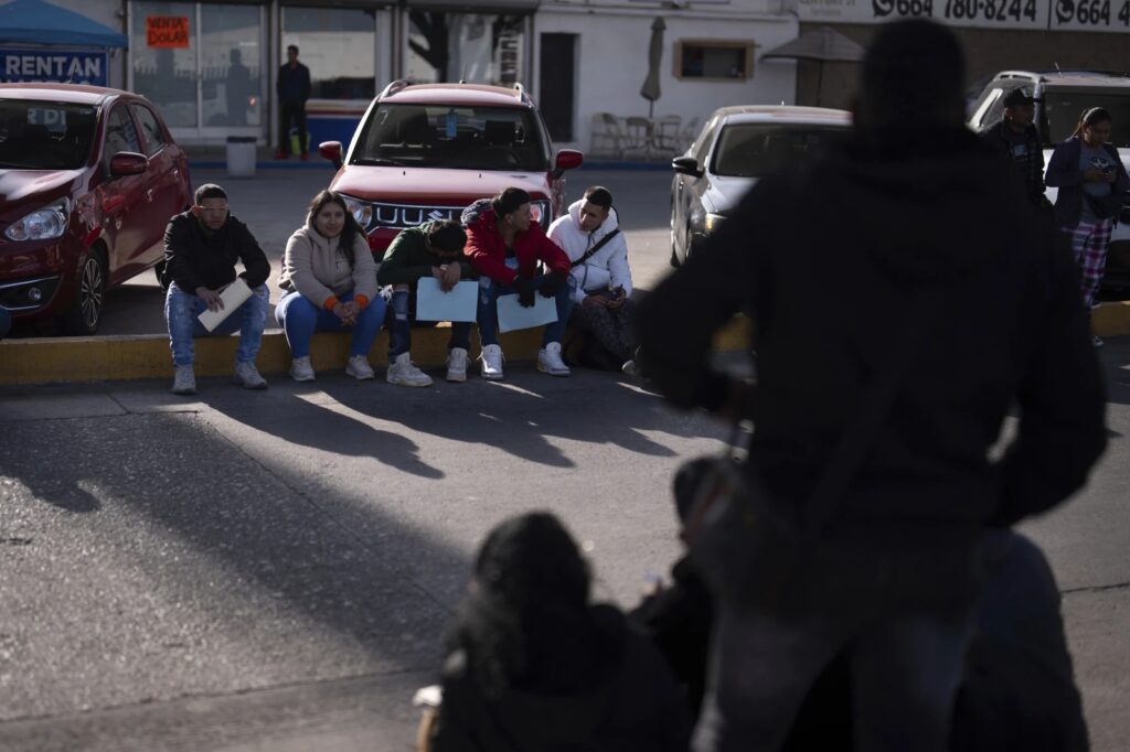 Migrants with CBP One