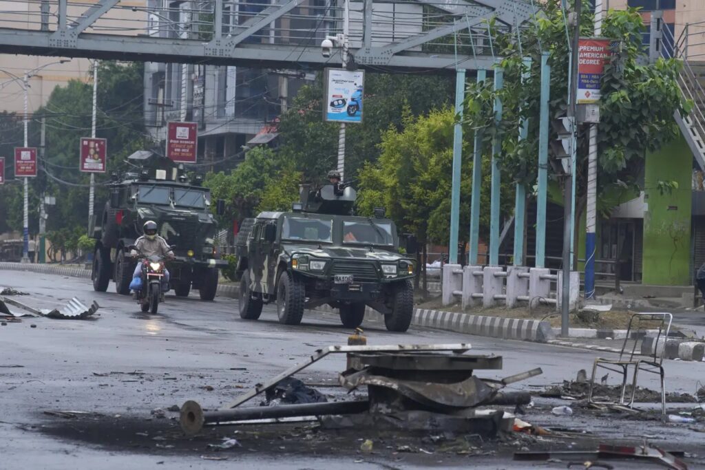 Nepalese army moves to restore order after protest violence intensifies 2 army moves to restore order 03