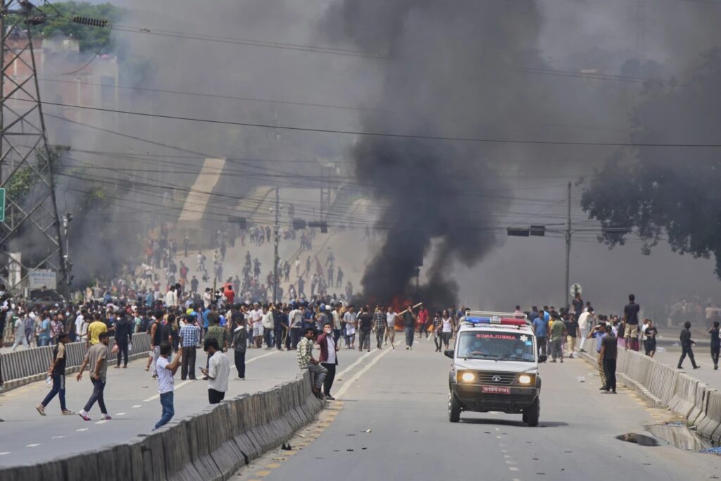 Nepalese army moves to restore order after protest violence intensifies 1 army moves to restore order 05