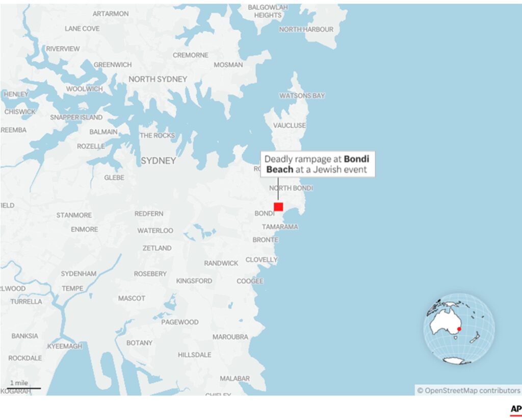 Father and son gunmen kill at least 15 people in attack on Hanukkah event at Sydney’s Bondi Beach 1 Father and son gunmen kill x