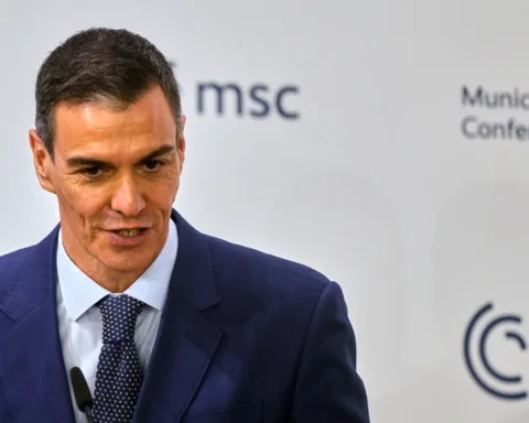 Europe Spain Prime Minister Pedro Sanchez speaks during a panel discussion at the Munich Security Conference in Munich, Germany, Saturday, Feb. 14, 2026. (Photo: AP)