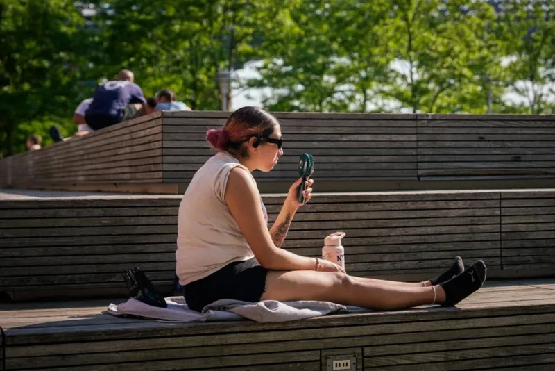 What makes a ‘heat dome,’ and what does it mean? 1 person uses electric fan