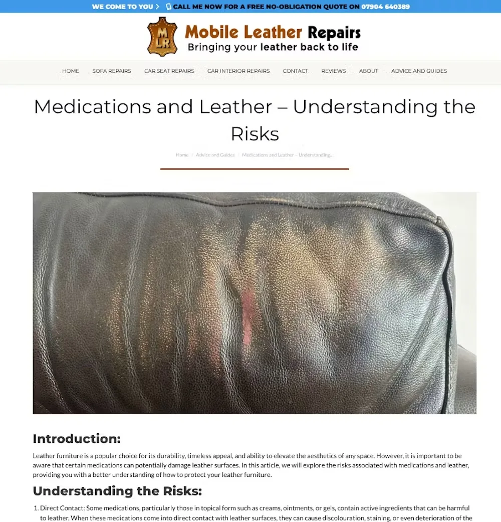 How drugs leach out of your sweat (and can spoil your sofa) 1 leather risks