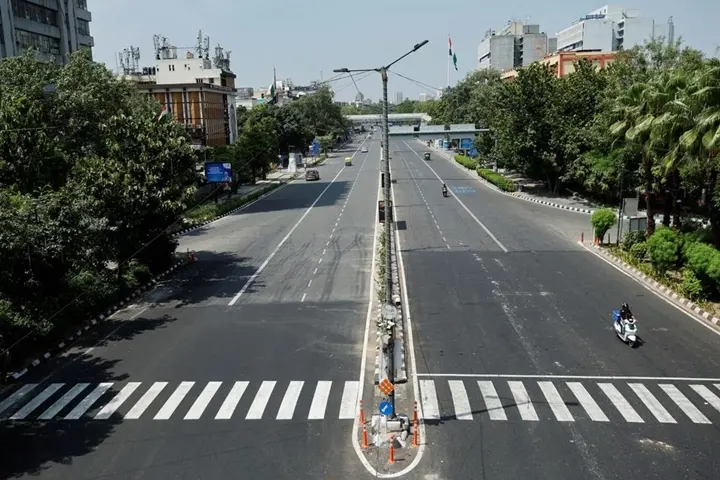 View of deserted roads ahead of the G20 summit in New Delhi, India, September 8, 2023. REUTERS/Francis Mascarenhas