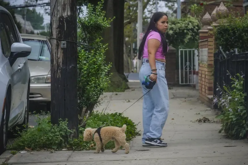 Pets bring joy, but caring for them can be costly 3 Melissa Chavez walks her toy poodle Milo, Thursday, Aug. 24, 2023, in New York. (AP Photo/Bebeto Matthews)
