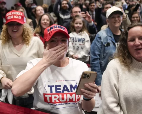 In his closing pitch to Iowa Republicans, Trump says their votes can help him punish his enemies