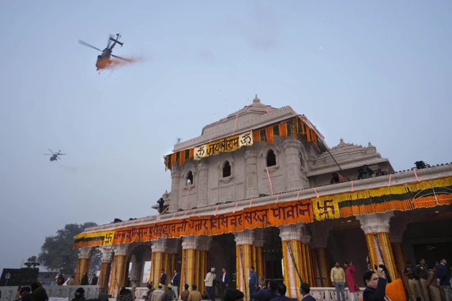 A temple to a top Hindu deity was built over a destroyed mosque in India. Here is why it matters 3 Indian Air force helicopters