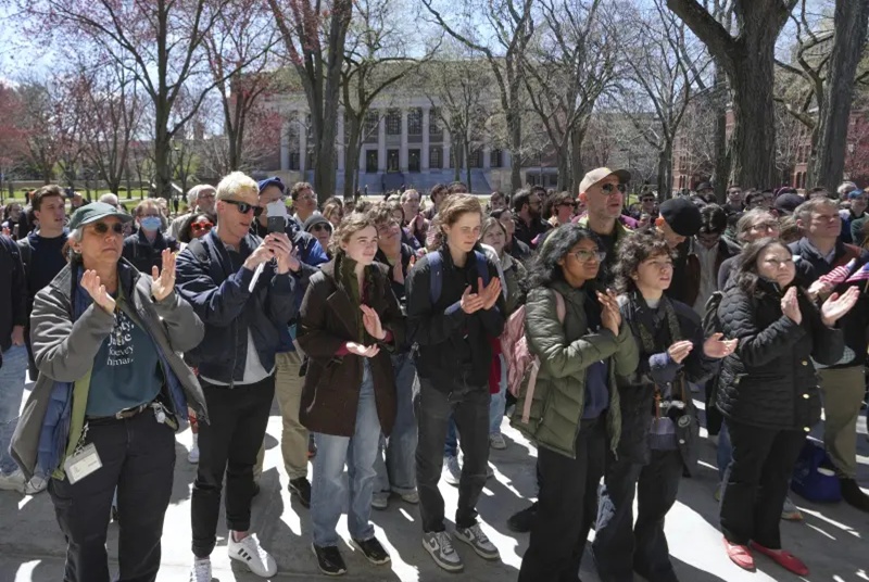 Can the IRS revoke Harvard’s tax-exempt status? 2 Harvard University community rally