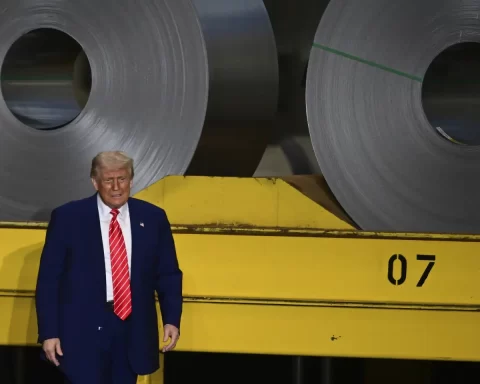 President Donald Trump arrives to speak at the U.S. Steel Mon Valley Works-Irvin Plant, Friday, May 30, 2025, in West Mifflin, Pa.