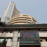 A screen displays an image of U.S. President Donald Trump at the Bombay Stock Exchange (BSE) in Mumbai, India. (Photo: Reuters
