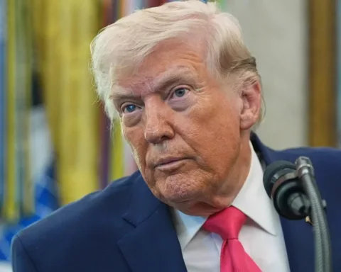 US President Donald Trump listens to a reporter during the swearing in for Homeland Security Secretary Markwayne Mullin in the Oval Office of the White House, Tuesday, March 24, 2026, in Washington. (Photo: AP)