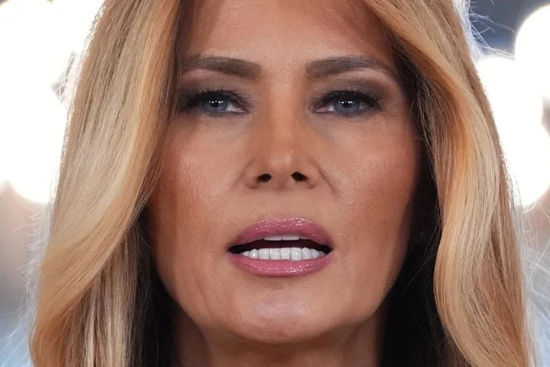 Melania Trump delivers statement at the White House denying knowledge of Jeffrey Epstein’s crimes 1 First lady Melania Trump speaks to reporters Thursday, April 9, 2026, in the Grand Foyer of the White House in Washington. (Photo: AP)