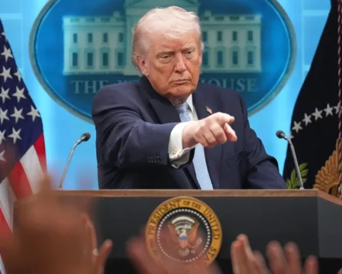 President Donald Trump speakS with reporters during a news conference in the James Brady Press Briefing Room at the White House, Monday, April 6, 2026, in Washington. (Photo: AP)