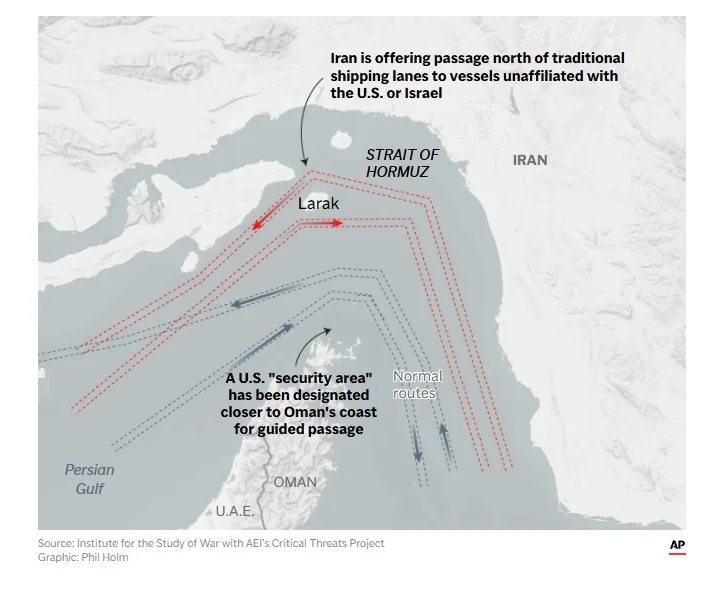US military says it intercepted Iranian attacks on 3 Navy ships in Strait of Hormuz 3 Strait